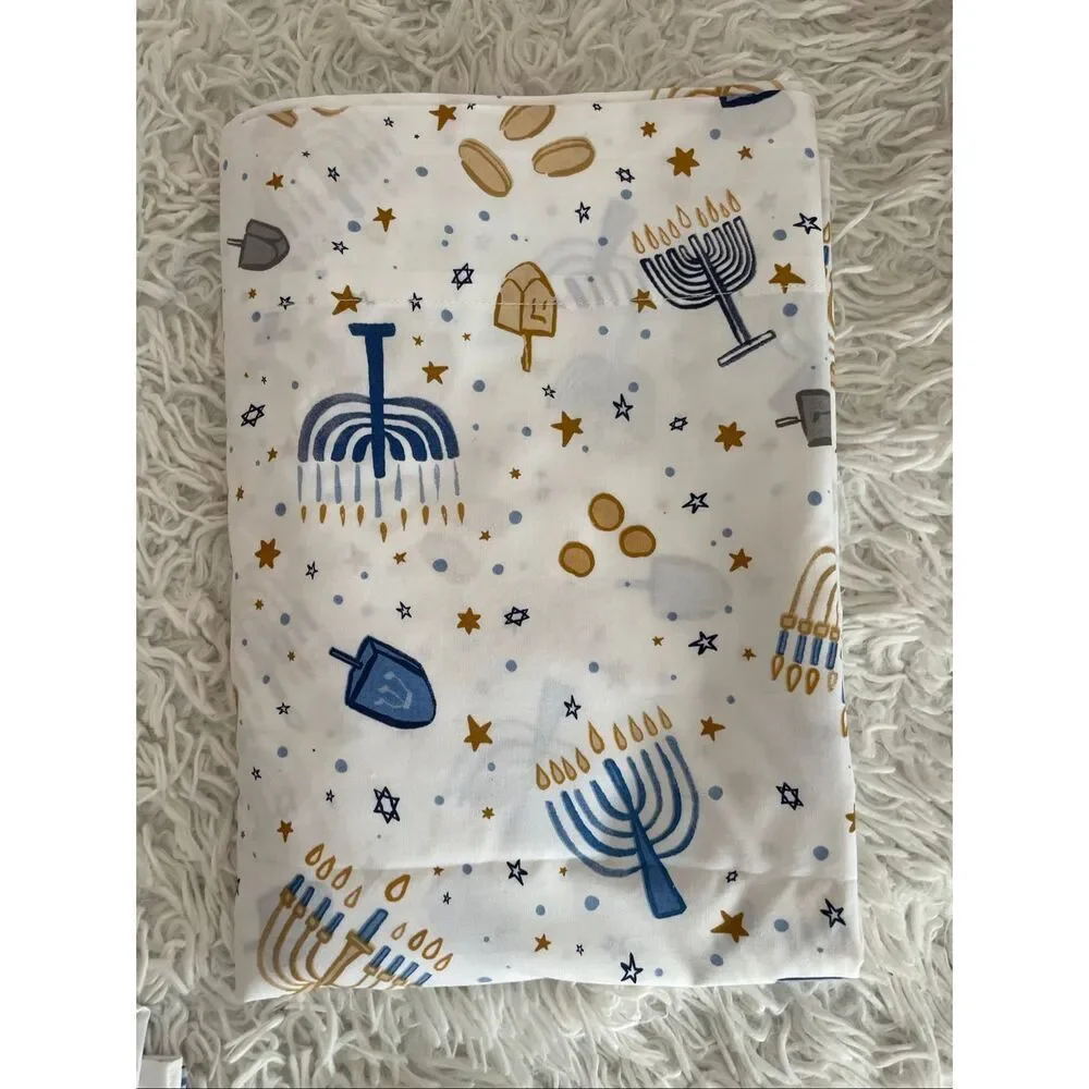 Pottery Barn Kids Rifle Paper Co. Hanukkah Organic Sheet Set T